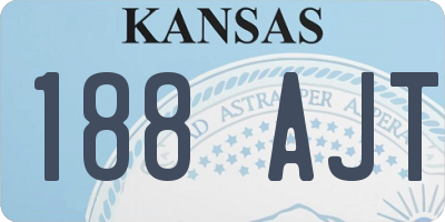 KS license plate 188AJT