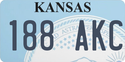 KS license plate 188AKC