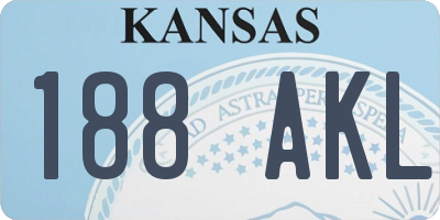 KS license plate 188AKL