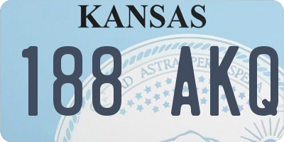 KS license plate 188AKQ