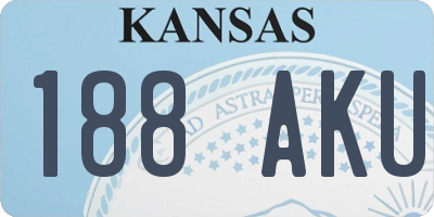 KS license plate 188AKU