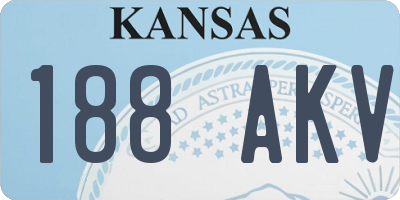 KS license plate 188AKV