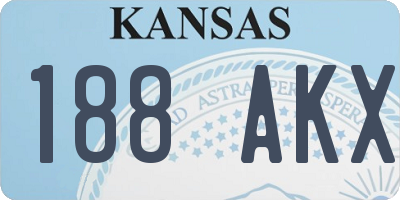 KS license plate 188AKX