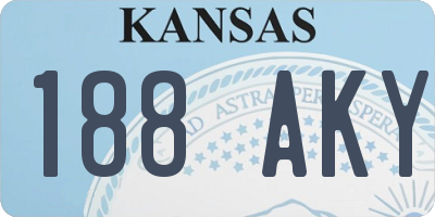 KS license plate 188AKY
