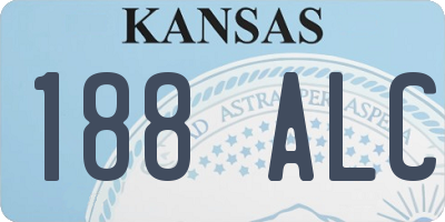 KS license plate 188ALC