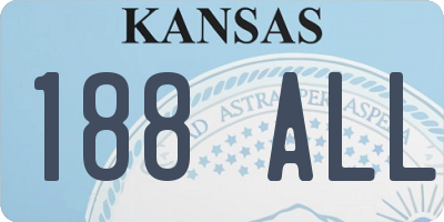 KS license plate 188ALL