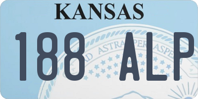 KS license plate 188ALP