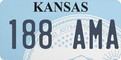 KS license plate 188AMA