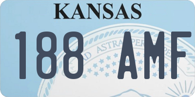 KS license plate 188AMF