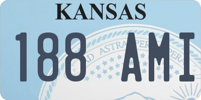 KS license plate 188AMI