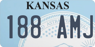 KS license plate 188AMJ