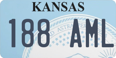 KS license plate 188AML