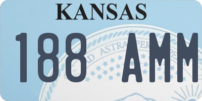 KS license plate 188AMM