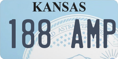 KS license plate 188AMP