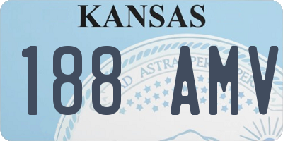 KS license plate 188AMV