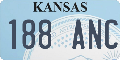 KS license plate 188ANC