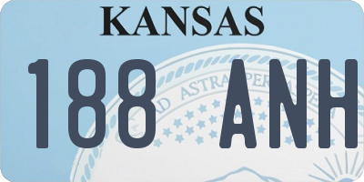 KS license plate 188ANH