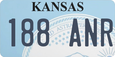 KS license plate 188ANR