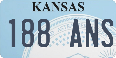 KS license plate 188ANS