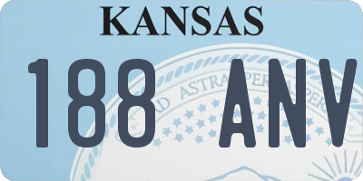 KS license plate 188ANV