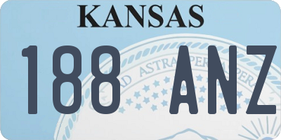 KS license plate 188ANZ