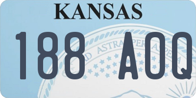 KS license plate 188AOQ