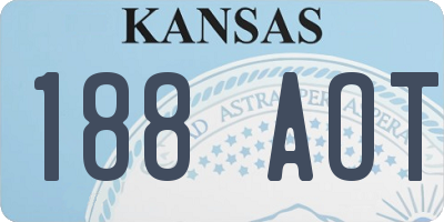 KS license plate 188AOT