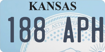 KS license plate 188APH