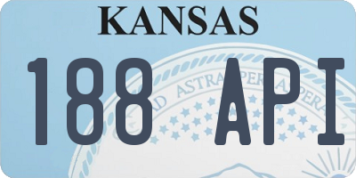 KS license plate 188API