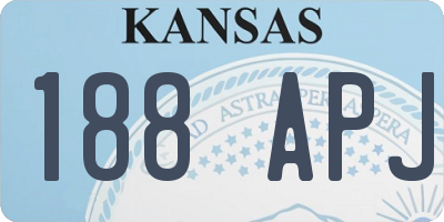 KS license plate 188APJ