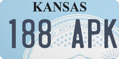 KS license plate 188APK