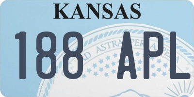 KS license plate 188APL
