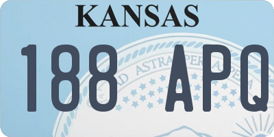KS license plate 188APQ
