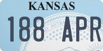 KS license plate 188APR