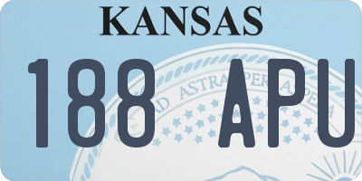 KS license plate 188APU