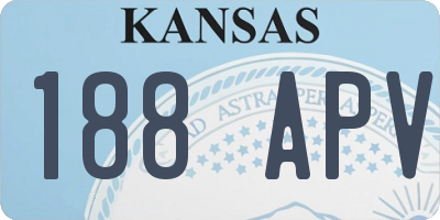 KS license plate 188APV
