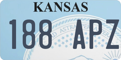 KS license plate 188APZ