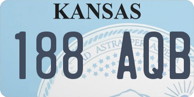 KS license plate 188AQB