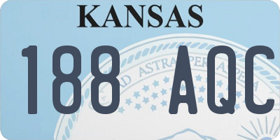 KS license plate 188AQC