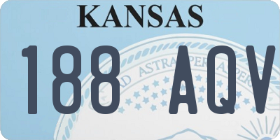 KS license plate 188AQV
