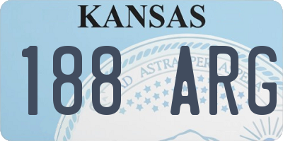 KS license plate 188ARG
