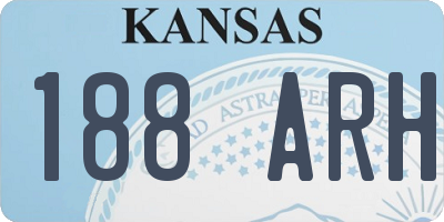 KS license plate 188ARH