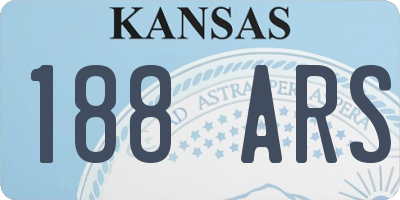 KS license plate 188ARS