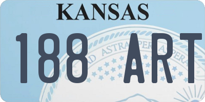KS license plate 188ART