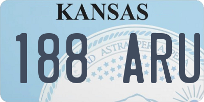 KS license plate 188ARU