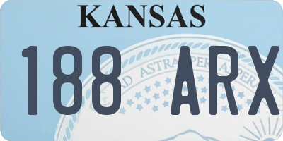 KS license plate 188ARX