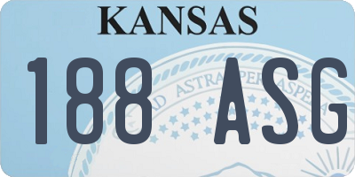 KS license plate 188ASG