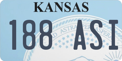 KS license plate 188ASI