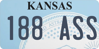 KS license plate 188ASS