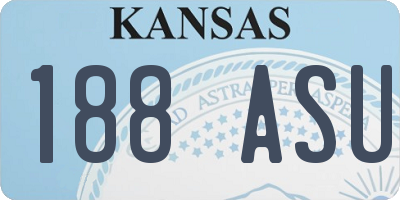 KS license plate 188ASU